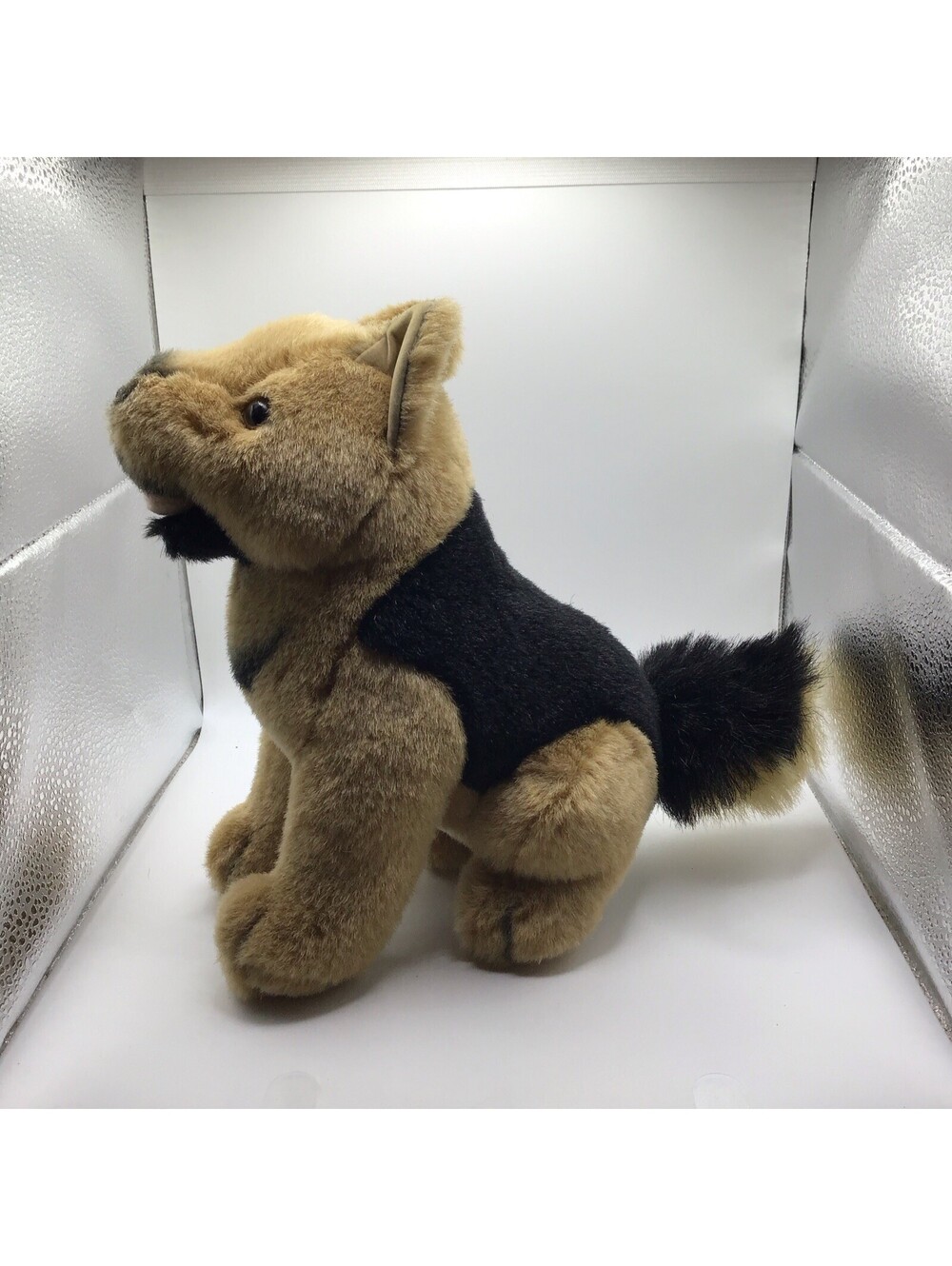 Aurora German Shepherd Plush – 9” Sitting – Vintage Rainbow Tag